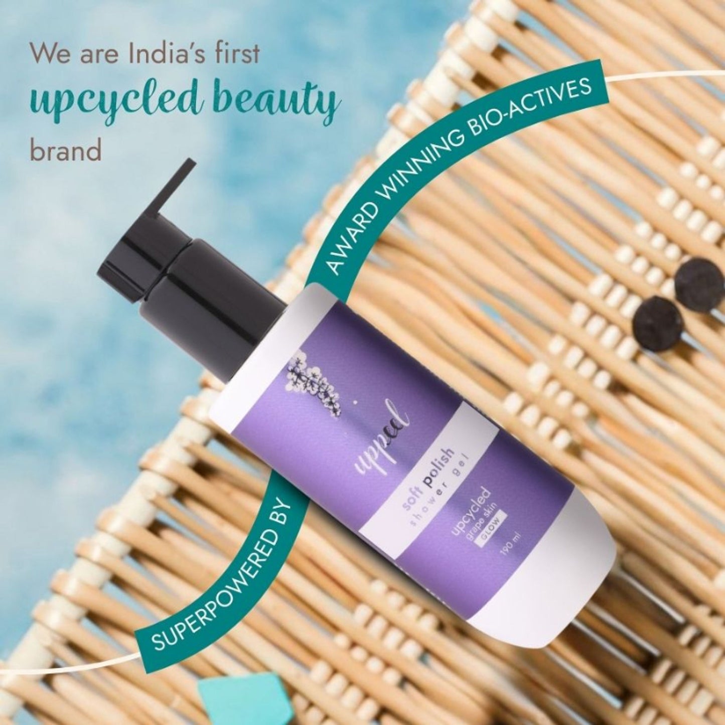 Uppeel Grape Skin Soft Polish Shower Gel - Reveals Glowing, Smooth & Cleansed Skin