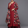 Dhiyona VA Women'sFloral Anarkali Kurta with Palazzos & Dupatta