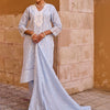 Indyancart IE Women Ethnic Motifs Embroidered Regular Thread Work Pure Cotton Kurta with Trousers & With Dupatta