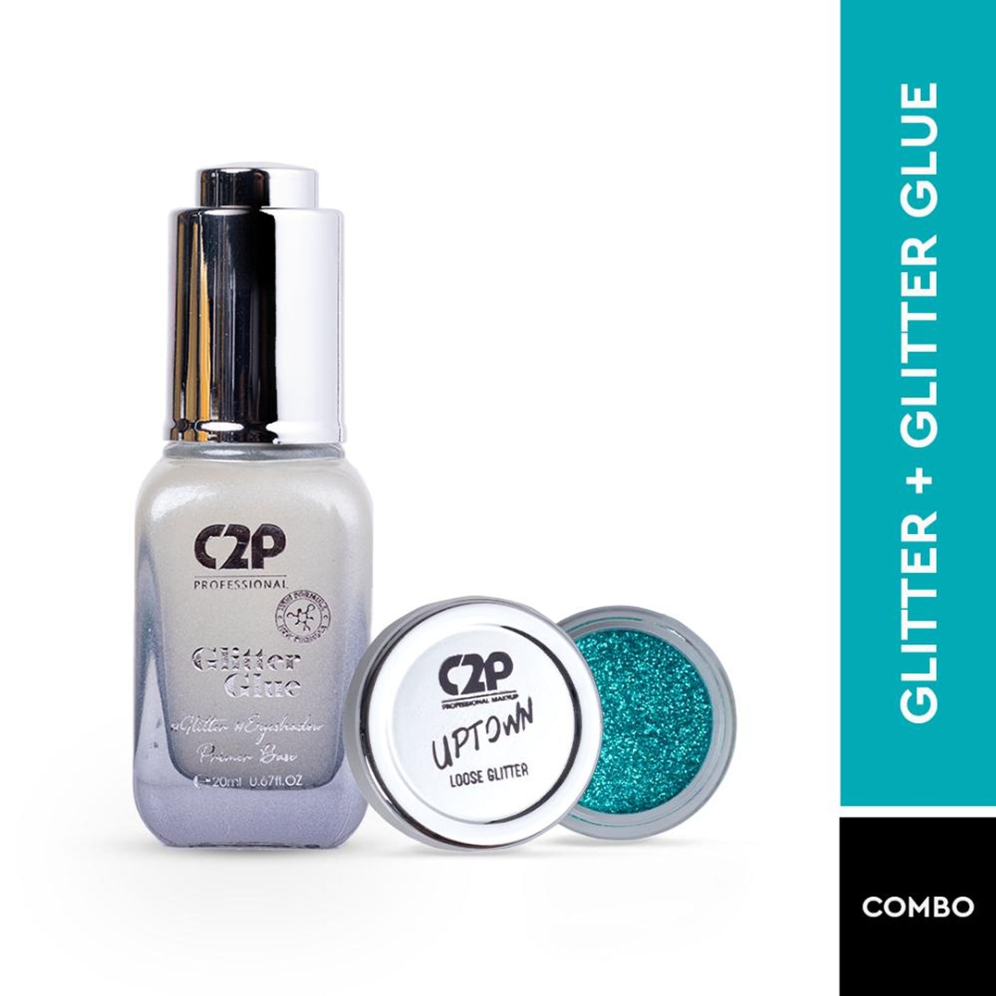 C2P Pro Sparkle Duo Glitter And Glue Kit - Fantasy Blue