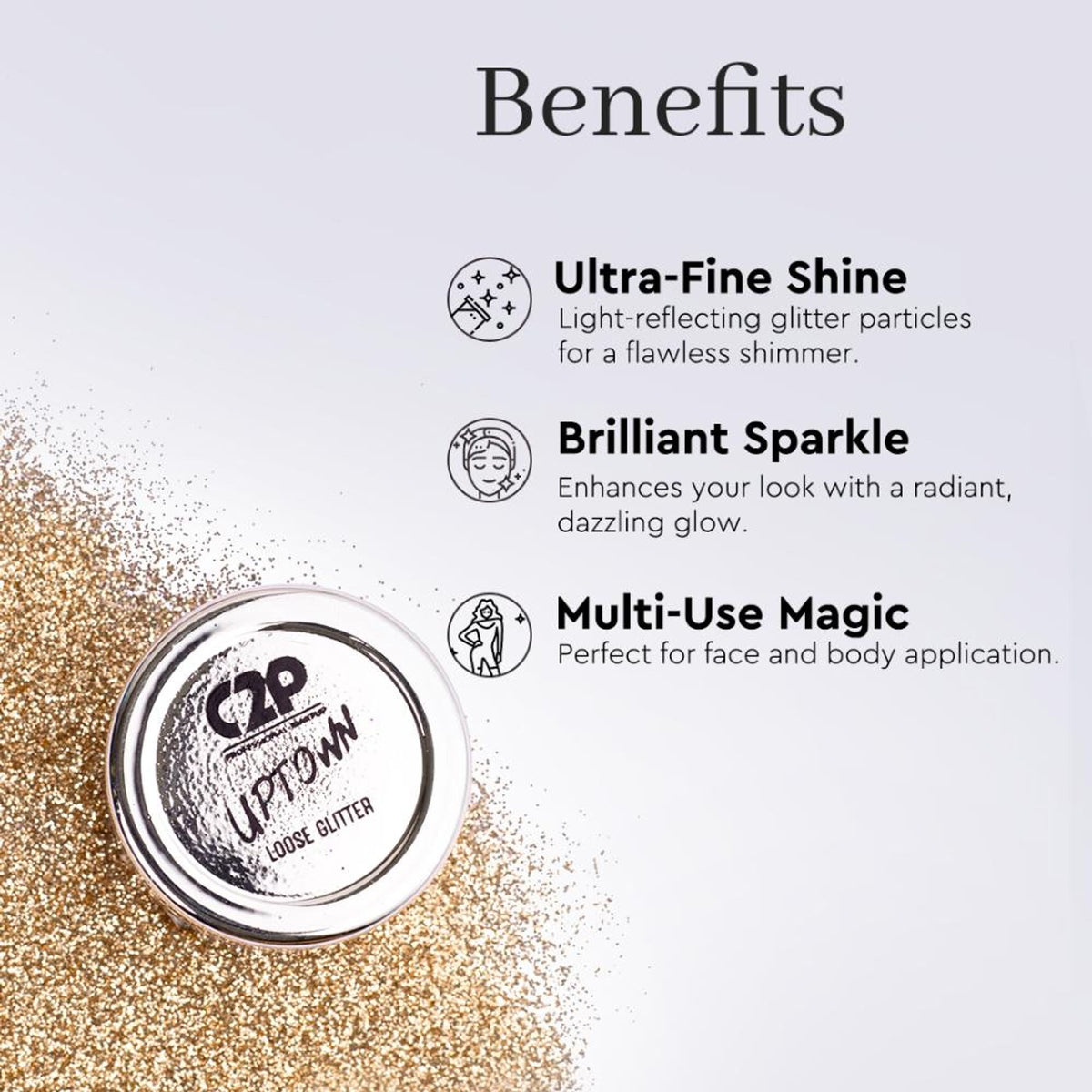 C2P Pro Sparkle Duo Glitter and Glue Kit featuring Decent Diamond glitter and adhesive for creative craft projects.