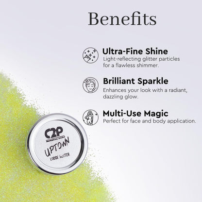 C2P Pro Sparkle Duo Glitter And Glue Kit - Juicy Lime