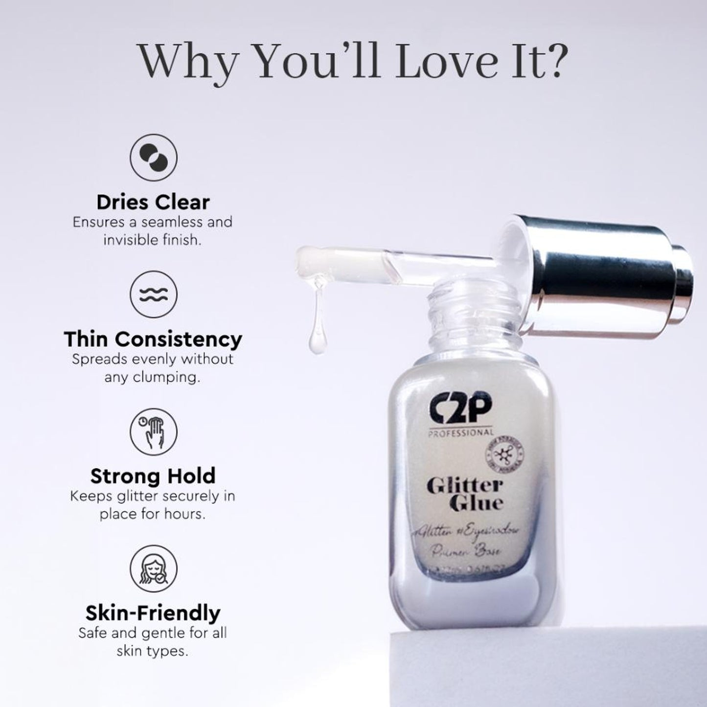 C2P Pro Sparkle Duo Glitter And Glue Kit - Celeb Secret