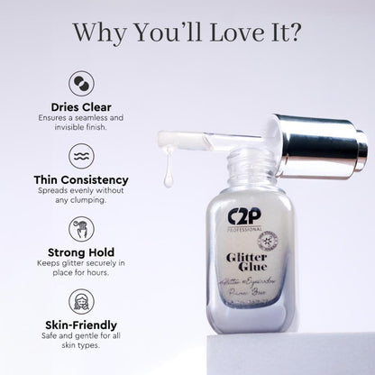 C2P Pro Sparkle Duo Glitter And Glue Kit - Celeb Secret