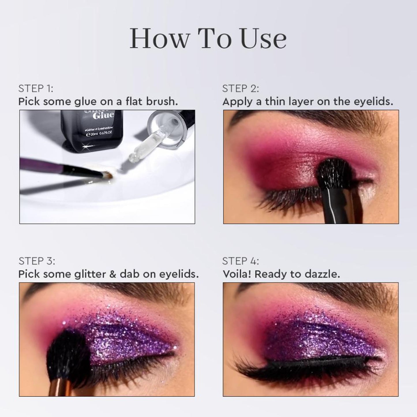 C2P Pro Sparkle Duo Glitter And Glue Kit - Bite Me
