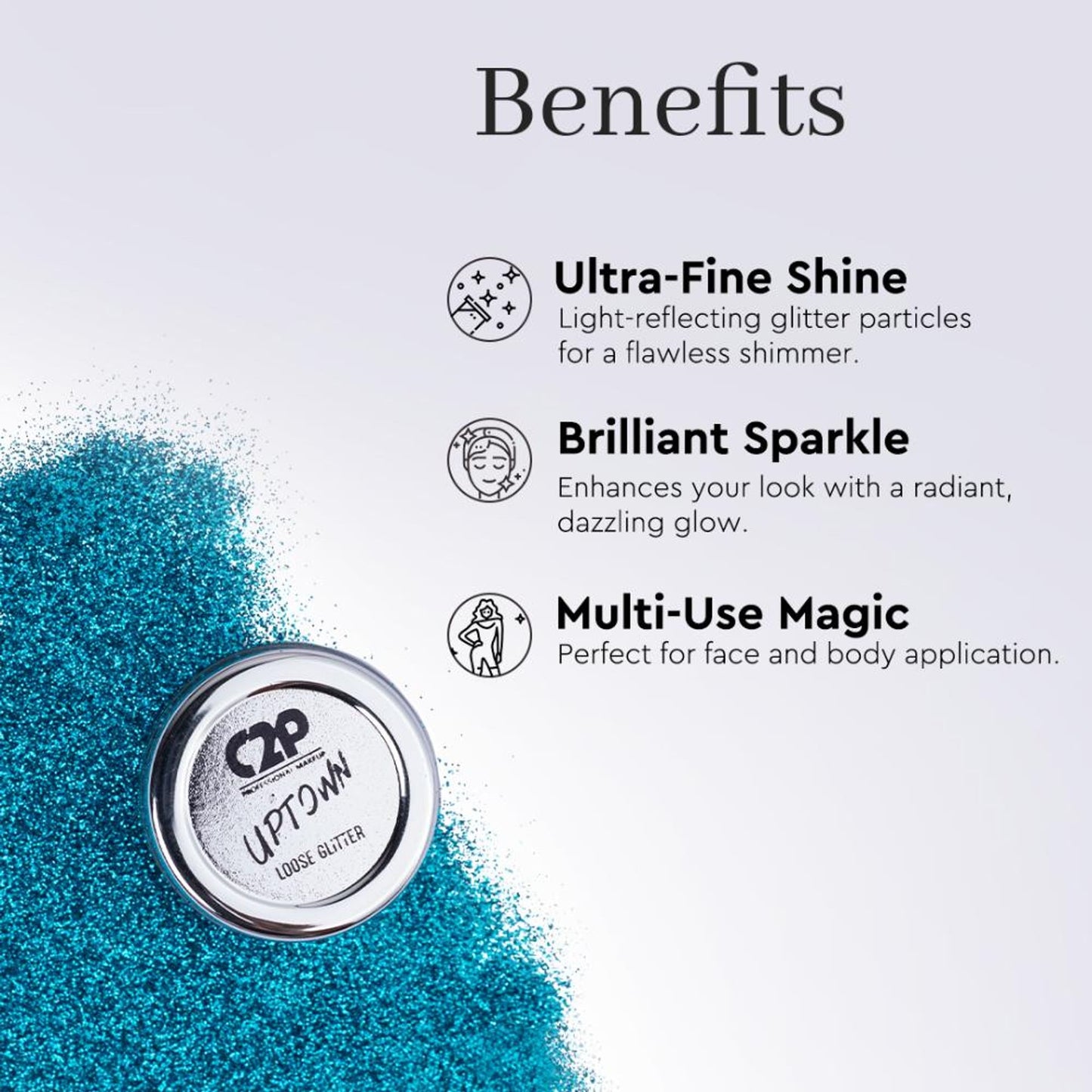 C2P Pro Sparkle Duo Glitter And Glue Kit - Mermaid