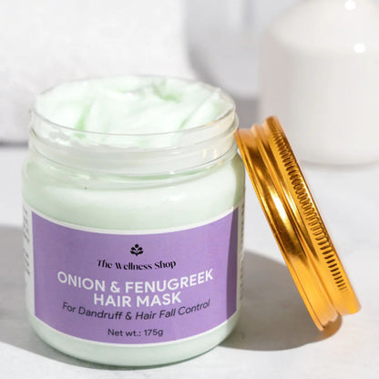 The Wellness Shop Natural Onion & Fenugreek (Methi) Hair Mask, Control Dandruff and Hair Fall