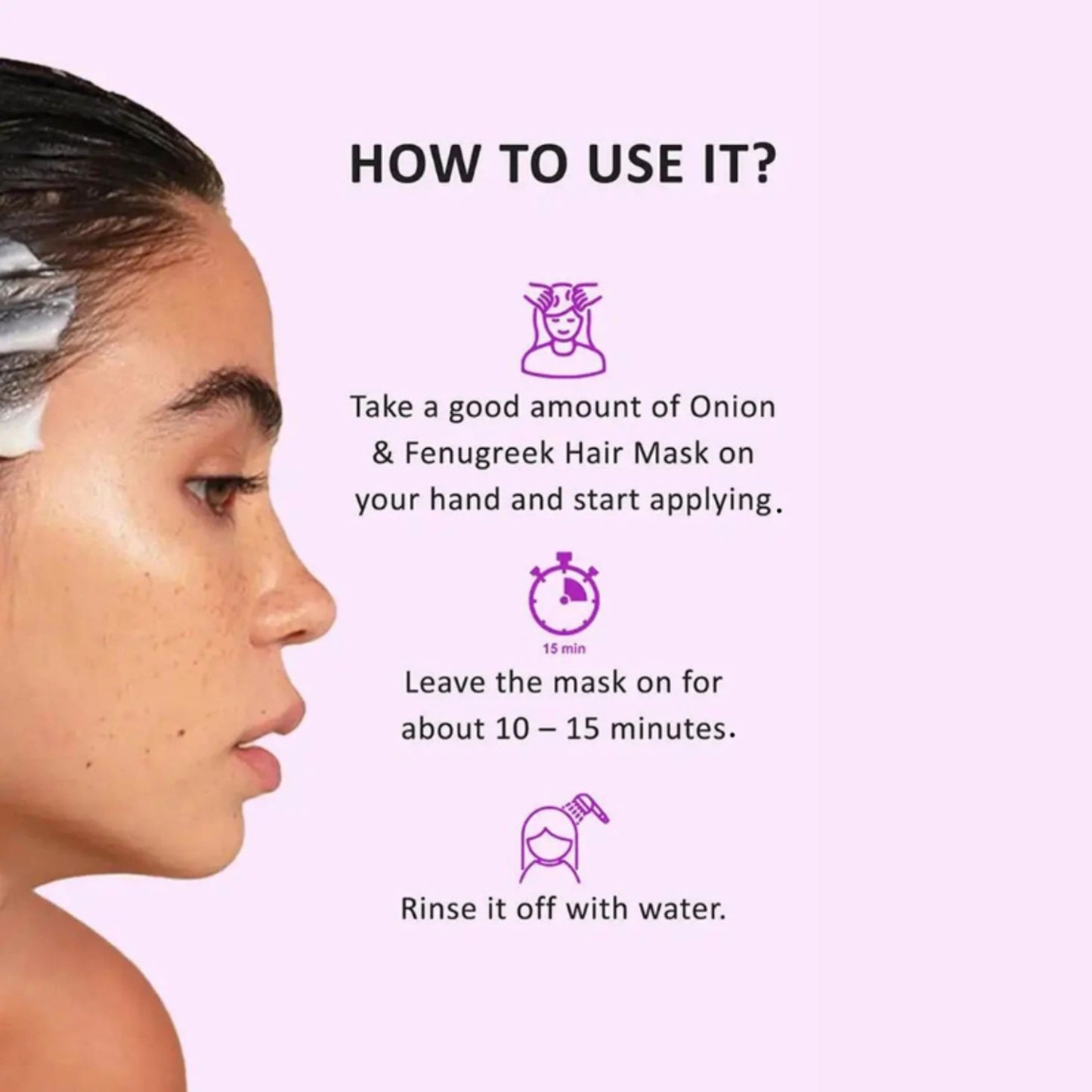The Wellness Shop Natural Onion & Fenugreek (Methi) Hair Mask, Control Dandruff and Hair Fall