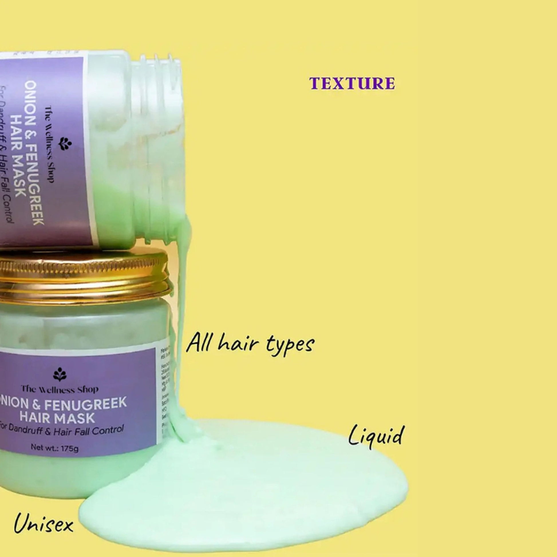 The Wellness Shop Natural Onion & Fenugreek (Methi) Hair Mask, Control Dandruff and Hair Fall