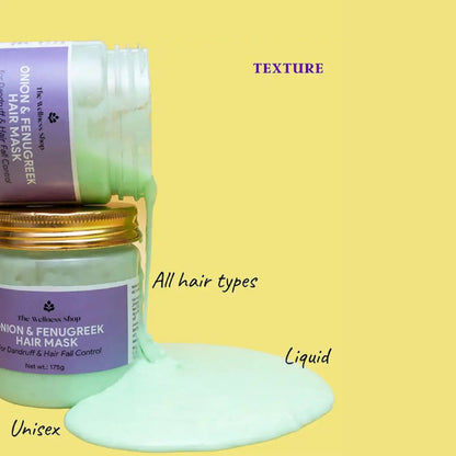 The Wellness Shop Natural Onion & Fenugreek (Methi) Hair Mask, Control Dandruff and Hair Fall