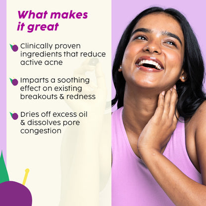 Plix Jamun Active Acne Cleanser with Salicylic Acid Helps Reduce Acne for Daily Use