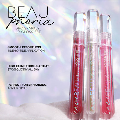 L.A. Girl Beau Phoria Holographic Lip Gloss Set
