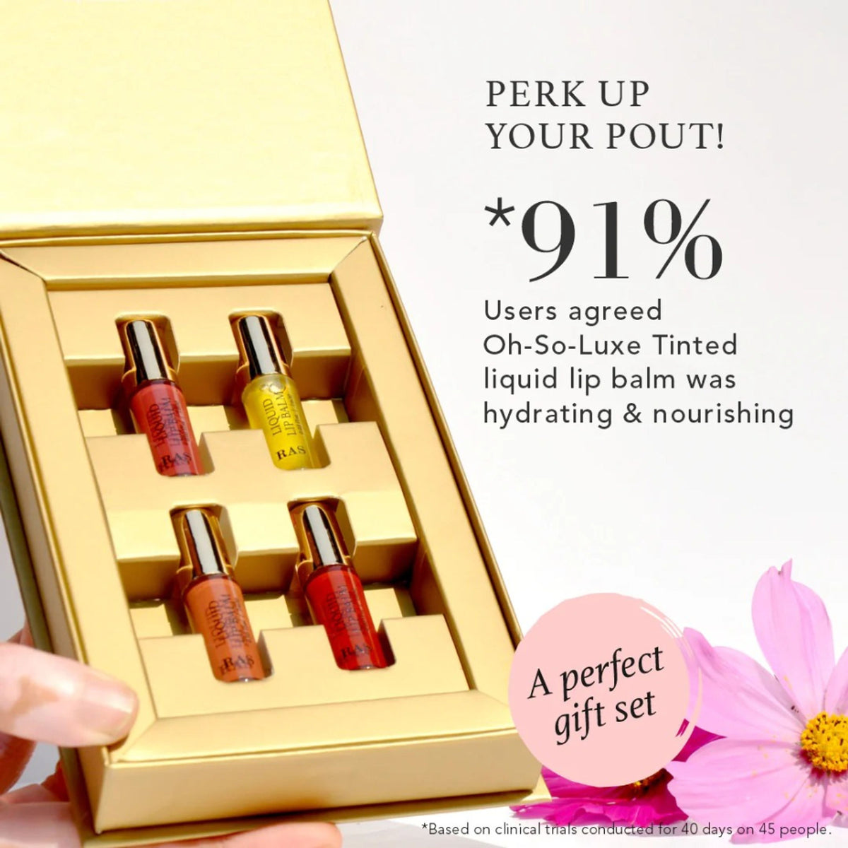 RAS Luxury Oils Tinted Lip Balm Miniature Set - Pack of 4