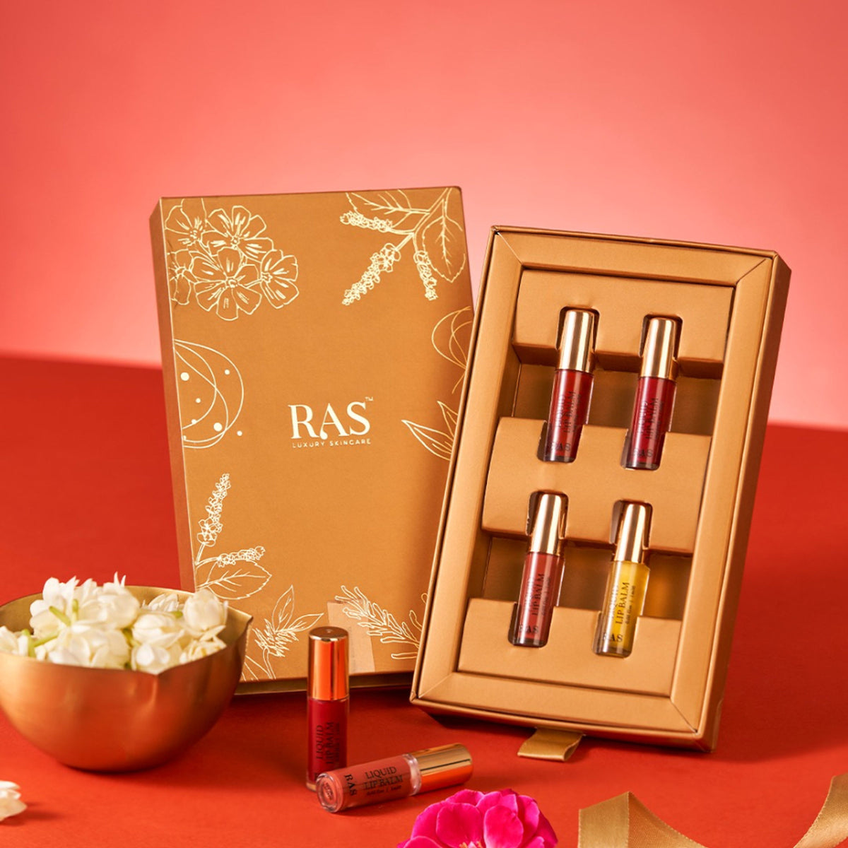 RAS Luxury Oils Tinted Lip Balm Miniature Set - Pack of 4