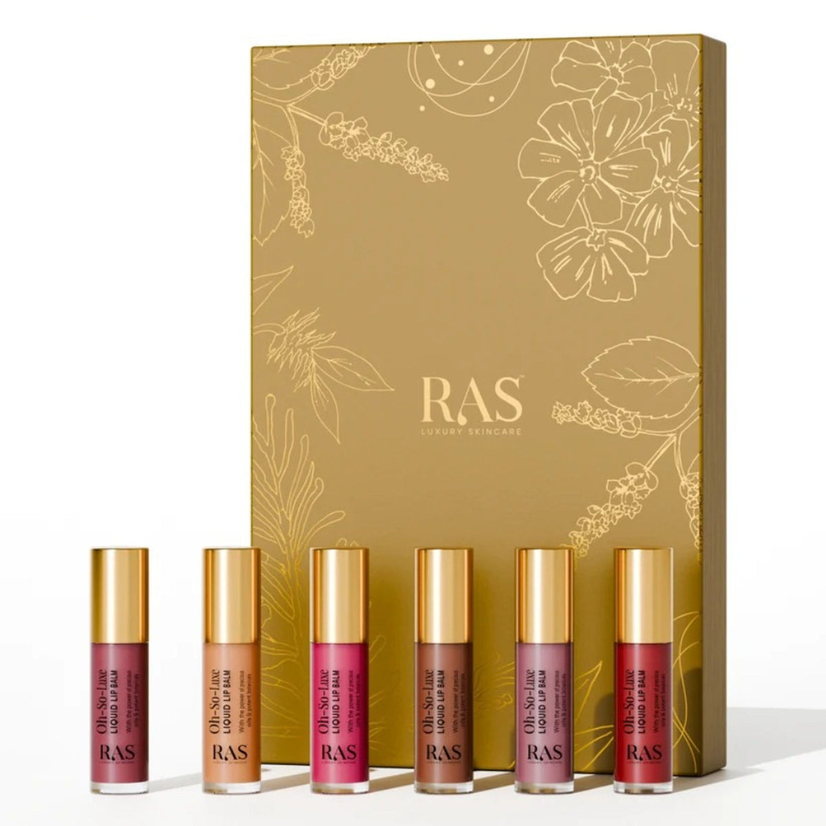 RAS Luxury Oils Tinted Lip Balm Miniature Set - Pack of 6