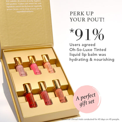 RAS Luxury Oils Tinted Lip Balm Miniature Set - Pack of 6