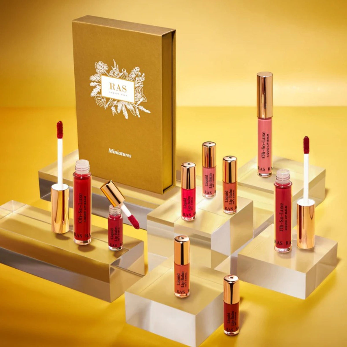 RAS Luxury Oils Tinted Lip Balm Miniature Set - Pack of 6