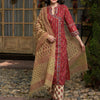 Dhiyona SN Women's Maroon Floral Printed Angrakha Pure Cotton Kurta with Trousers & Dupatta