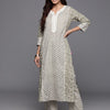 Dhiyona VA Women'sFloral Printed Pure Cotton Anarkali Kurta with Trousers