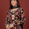 Dhiyona VA Women'sFloral Printed Thread Work Pure Cotton Kurta With Trousers & Dupatta