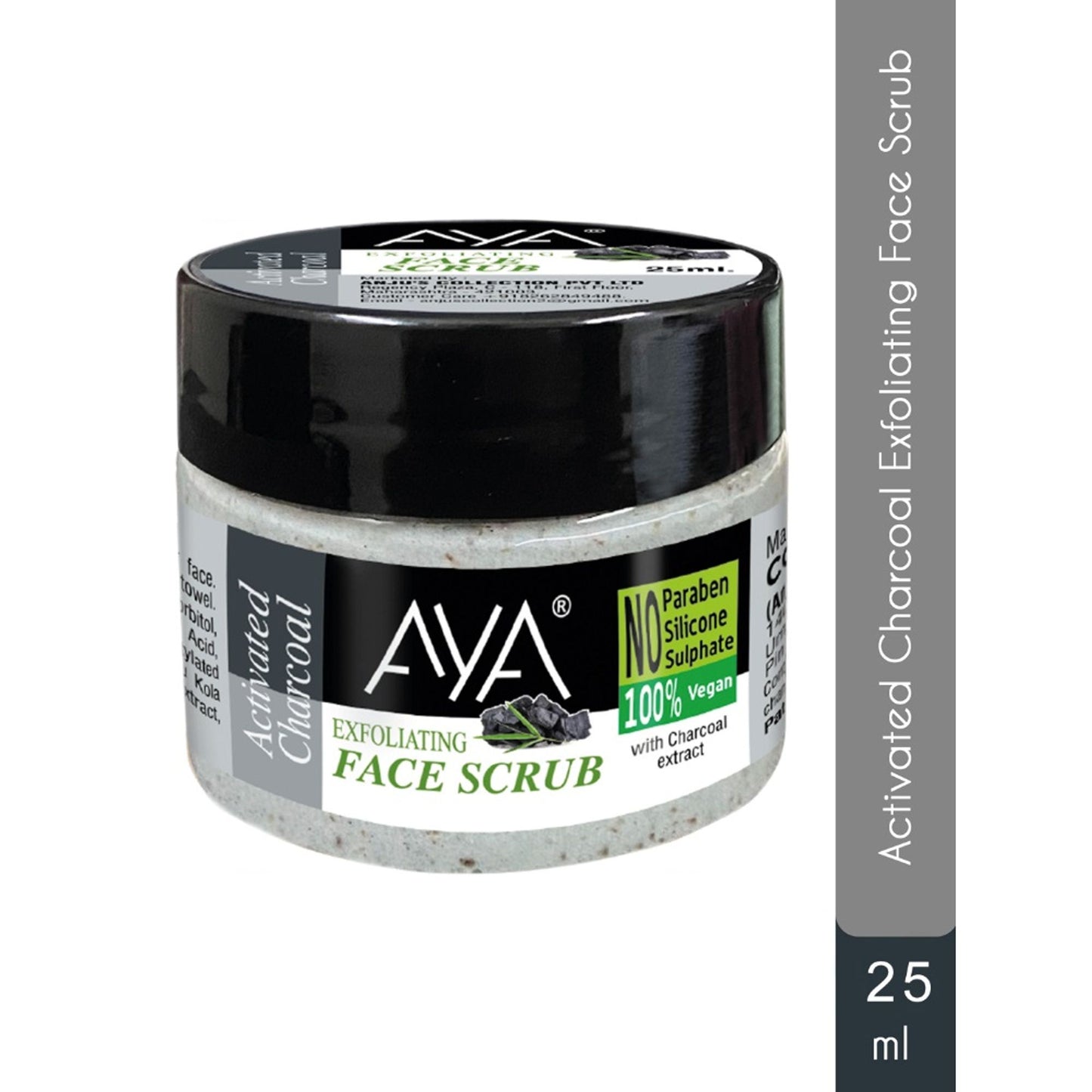 AYA Activated Charcoal Exfoliating Face Scrub