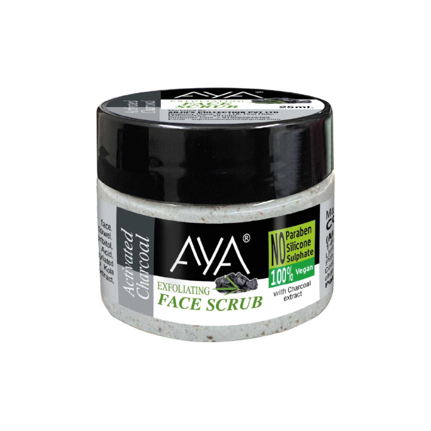 AYA Activated Charcoal Exfoliating Face Scrub