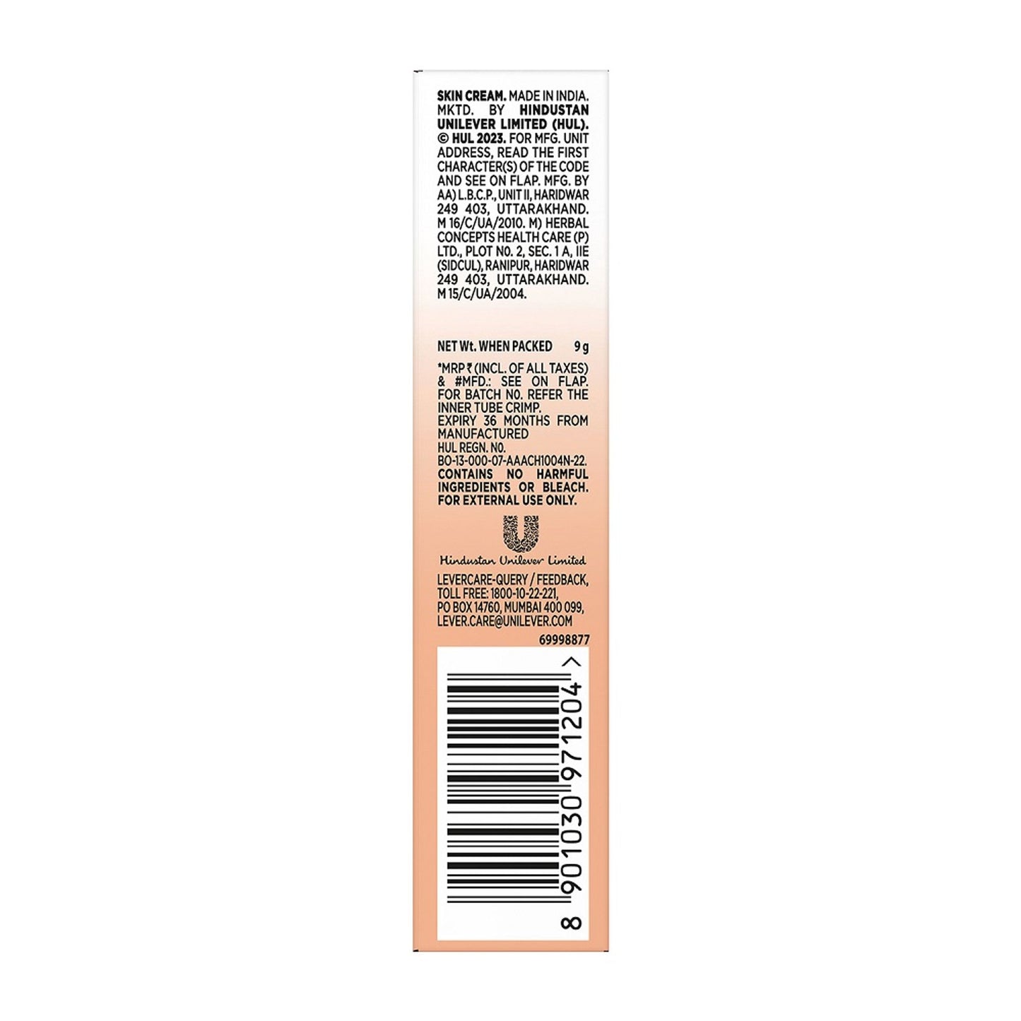 Glow & Lovely BB Cream Makeup + Multivitamin Cream Shade 01