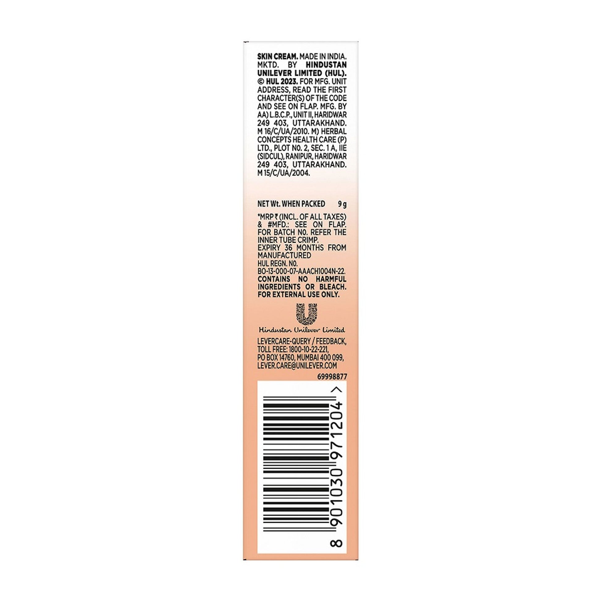 Glow & Lovely BB Cream Makeup + Multivitamin Cream Shade 01