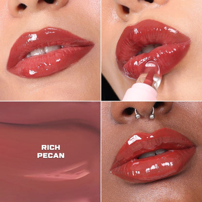 KIRO Ceramide Drip Tinted Lip Glaze - Rich Pecan