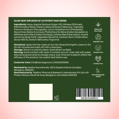 Sacred Grove Deep Conditioning Hair Mask Hair Mask For Dry And Frizzy Hair Repair & Hydrating Mask