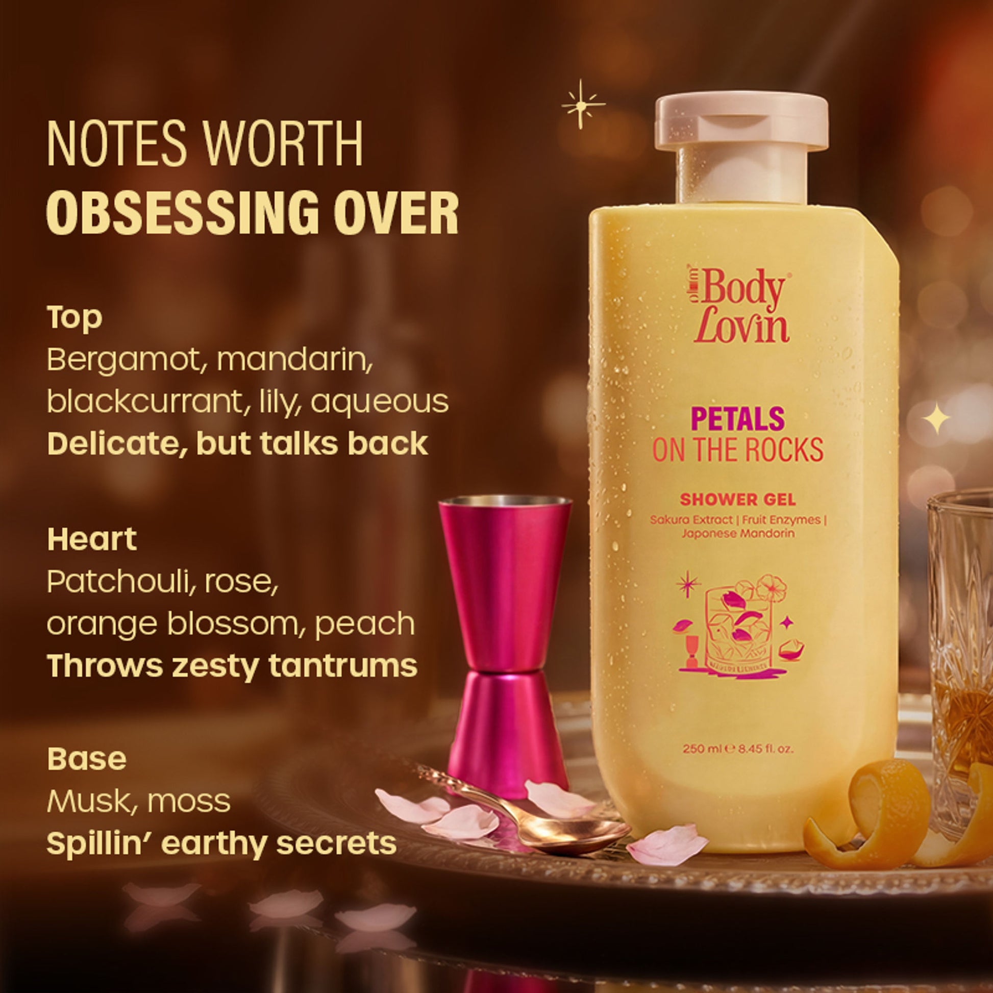 Plum BodyLovin’ Petals On The Rocks Shower Gel, Renewing & Reviving, Citrus Floral Fragrance