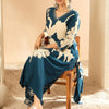 Dhiyona IE Women Floral Printed Regular Sequinned Kurta with Salwar