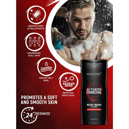 ManCode Activated Charcoal Body Wash For Men
