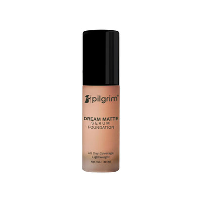 Pilgrim Dream Matte Serum Foundation Hydra-Light Finish with Hyaluronic Acid - Rich Caramel 325
