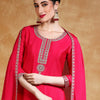 Indyancart VA Women Floral Embroidered Kurta with Sharara & Dupatta
