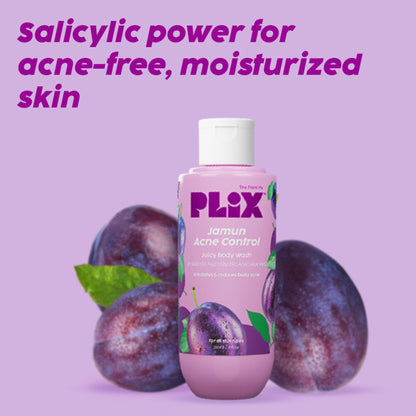 Plix 2% Salicylic Acid Body Wash For Body Acne, Deeply Exfoliating Dead Skin Cells, Moisturizes Skin