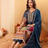 Dhiyona VA Women's Ethnic Motifs Printed Regular Gotta Patti Kurta with Trousers & Dupatta