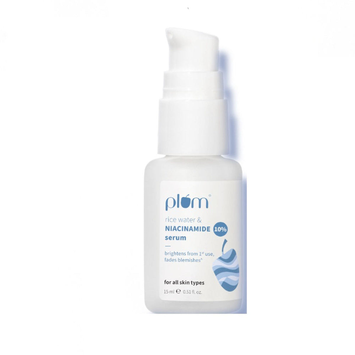 Plum 10% Niacinamide Brightening Face Serum with Rice Water, Fades Acne Marks, for Oily to Dry Skin