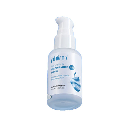 Plum 10% Niacinamide Brightening Face Serum with Rice Water, Fades Acne Marks, for Oily to Dry Skin