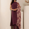 Dhiyona VA Women'sRound Neck Sleeveless Straight Kurta With Trouser And Dupatta