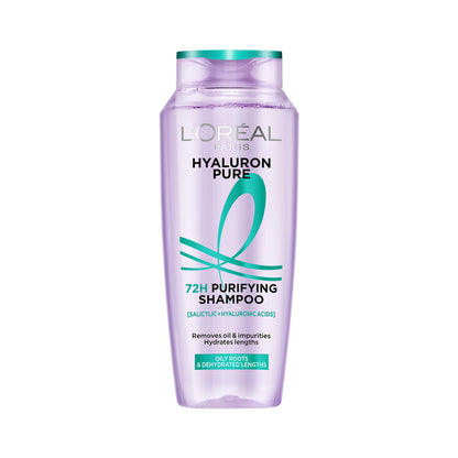 L’Oréal Paris Hyaluron Pure 72H Purifying Shampoo, For Oily Scalp & Dry Hair With Salicylic And Hyaluronic Acid