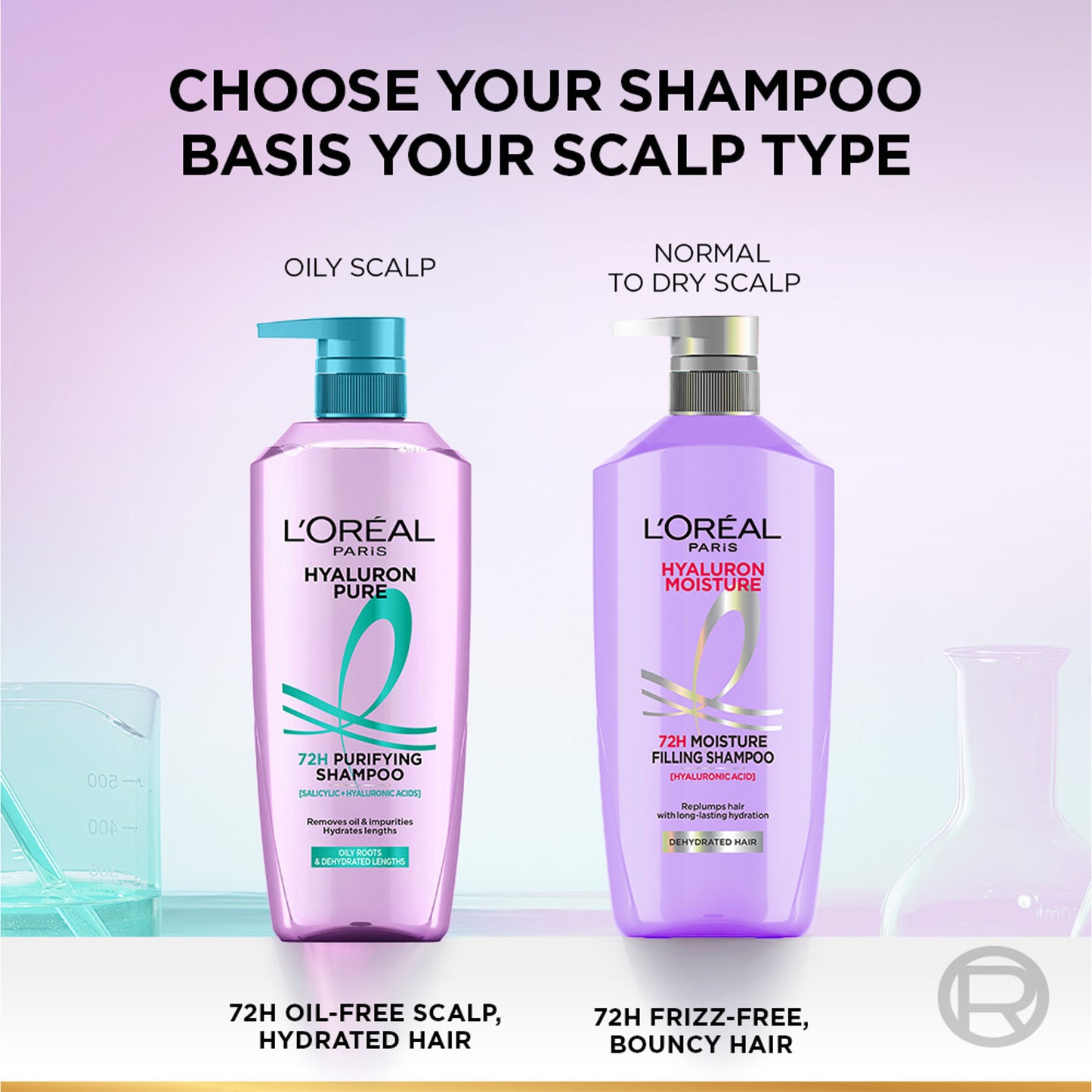 L’Oréal Paris Hyaluron Pure 72H Purifying Shampoo, For Oily Scalp & Dry Hair With Salicylic And Hyaluronic Acid
