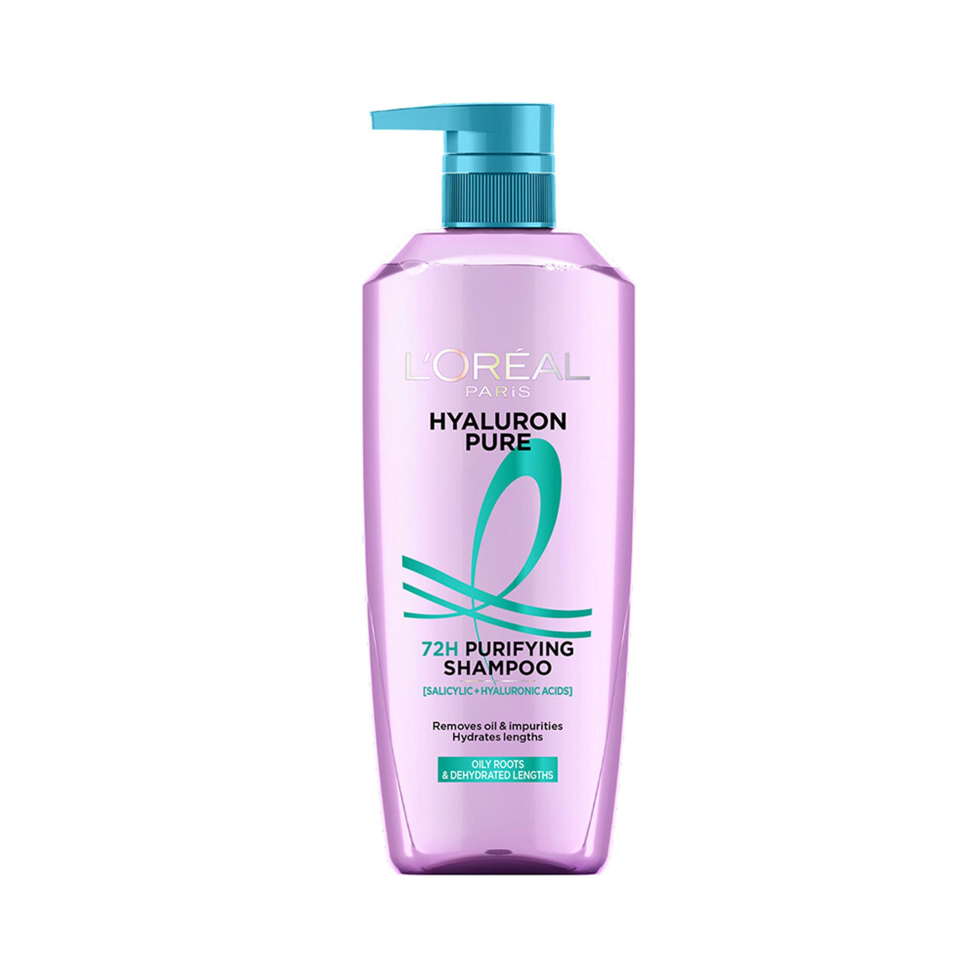 L’Oréal Paris Hyaluron Pure 72H Purifying Shampoo, For Oily Scalp & Dry Hair With Salicylic And Hyaluronic Acid