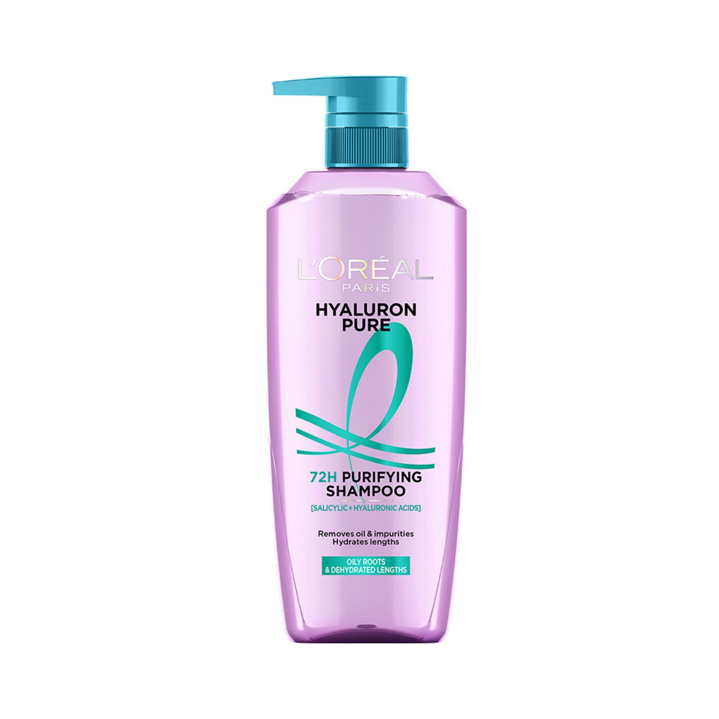 L’Oréal Paris Hyaluron Pure 72H Purifying Shampoo, For Oily Scalp & Dry Hair With Salicylic And Hyaluronic Acid
