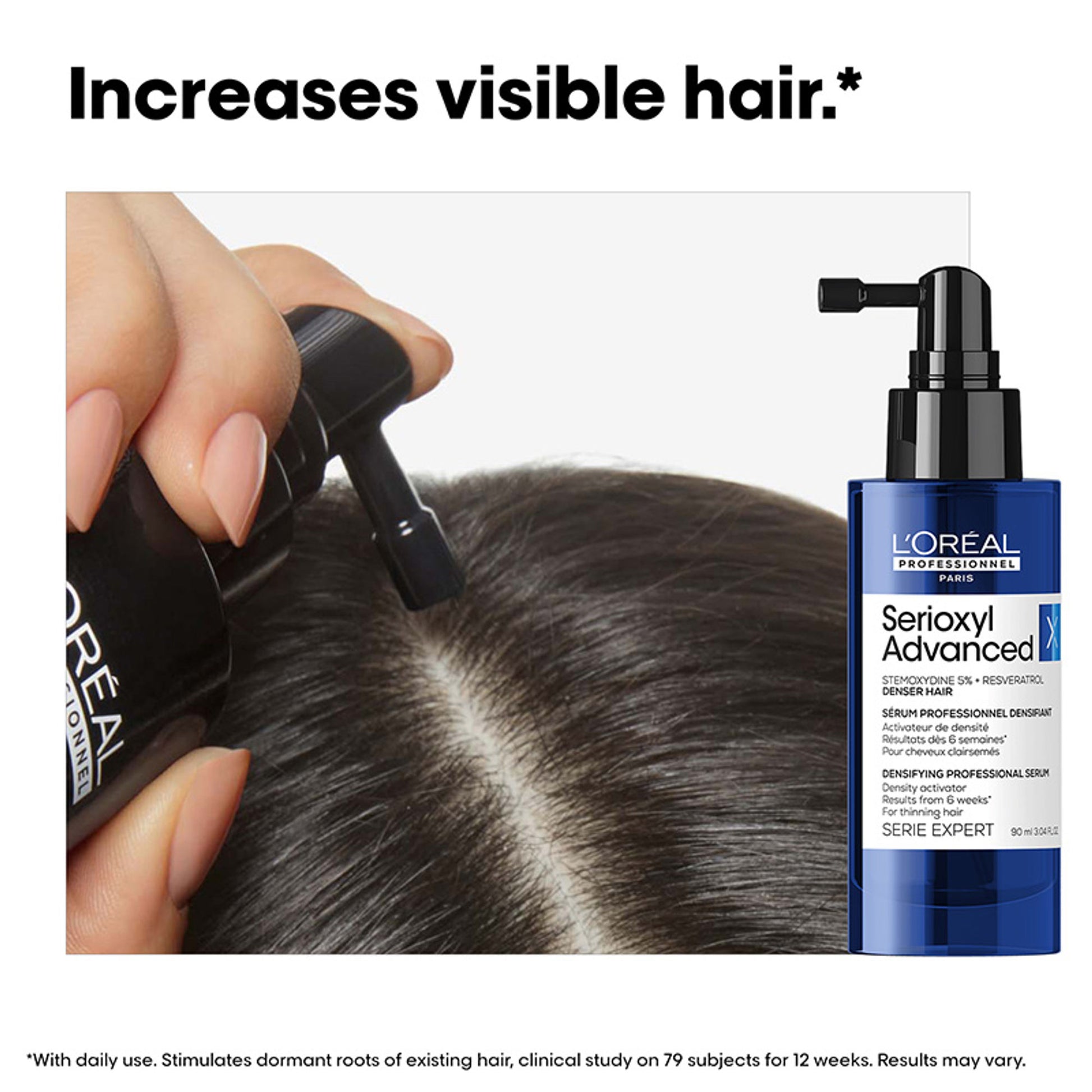 L’Oréal Professionnel Serioxyl Advanced Hair Growth Serum, Stemoxydine 5% & Resveratrol