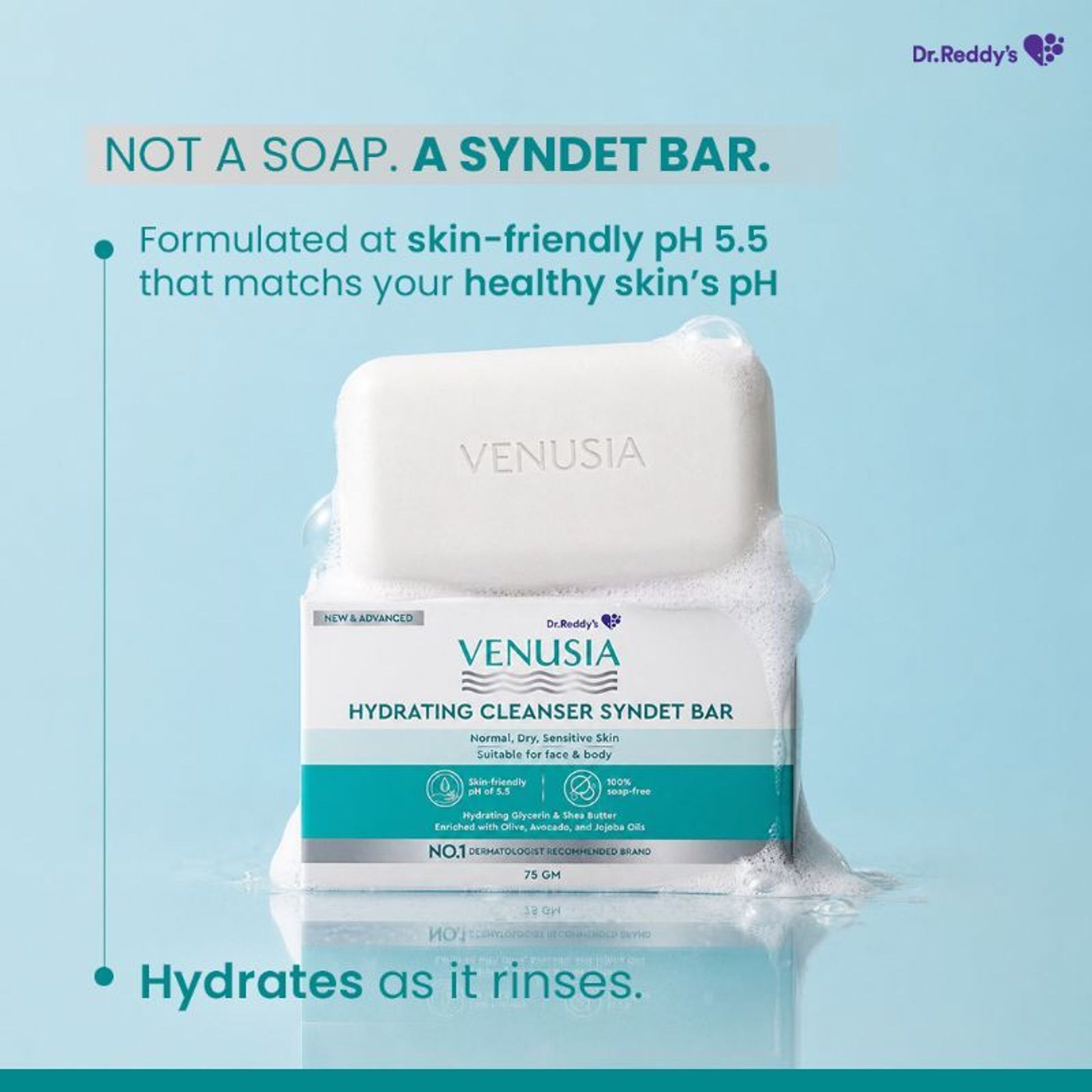 Venusia Hydrating Cleanser Syndet Bar