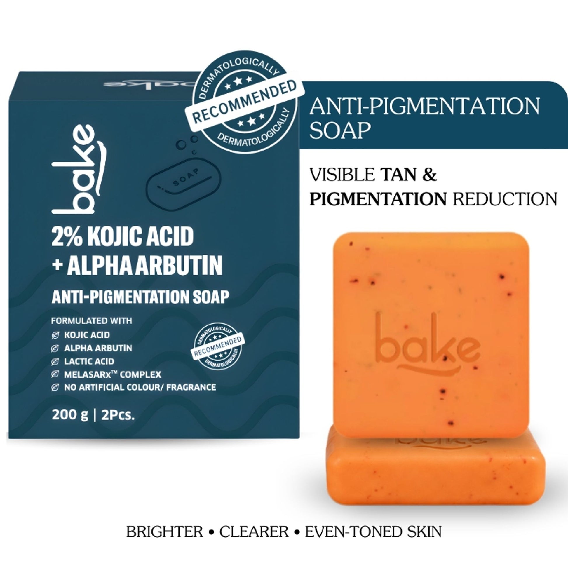 BAKE 2% Kojic Acid Soap For Pigmentation, Dark Spots & Tan Removal