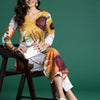 Dhiyona IE Floral Printed Kurta with Trousers