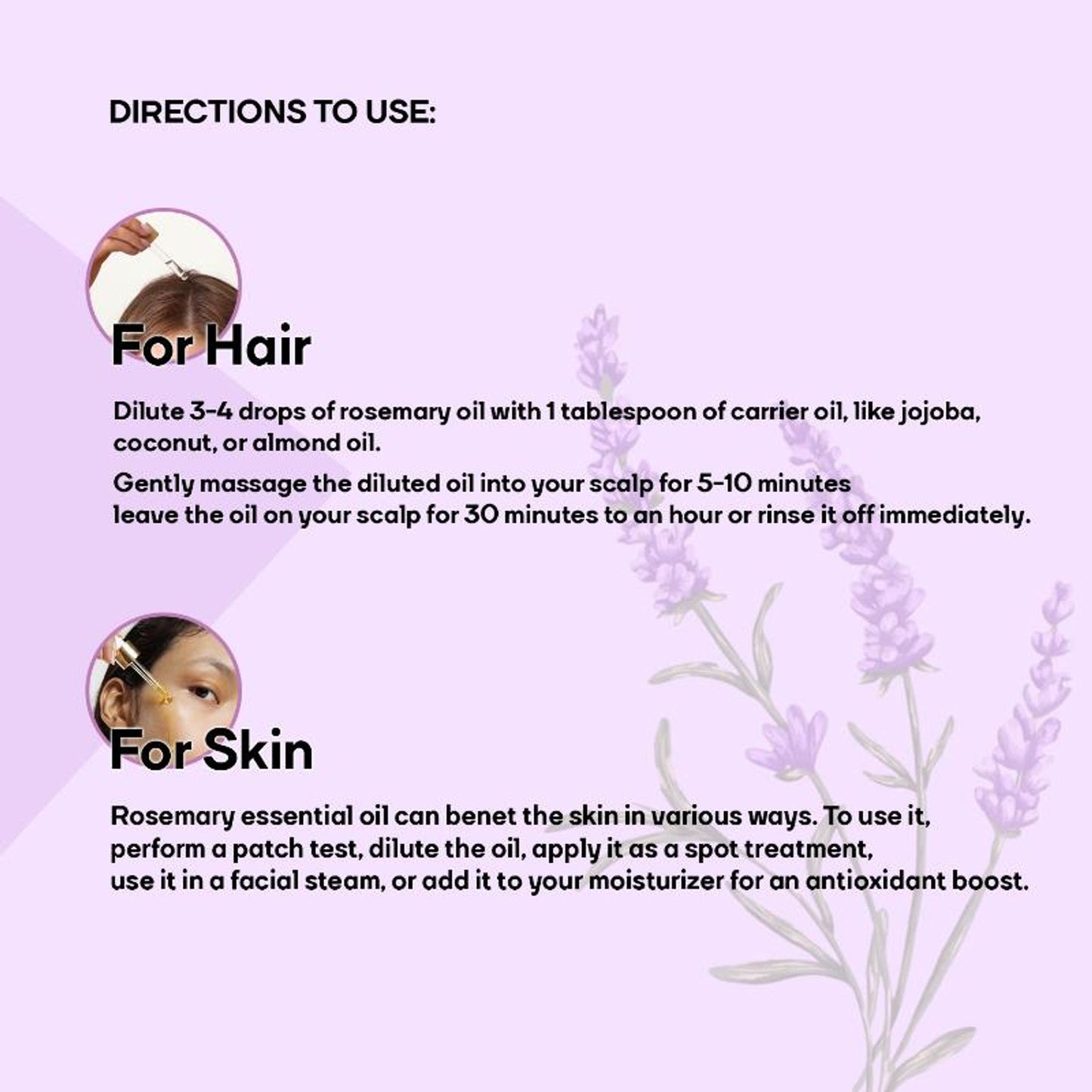 Mountainor 100% Pure Rosemary Essential Oil For Hair Growth, Organic & Natural Oil For Hair & Skin.
