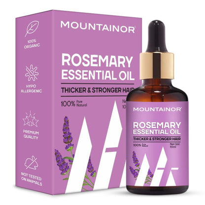 Mountainor 100% Pure Rosemary Essential Oil For Hair Growth, Organic & Natural Oil For Hair & Skin.